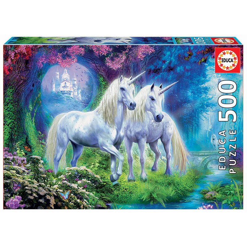 Puzzle Educa, Unicorns In The Forest, 500 piese