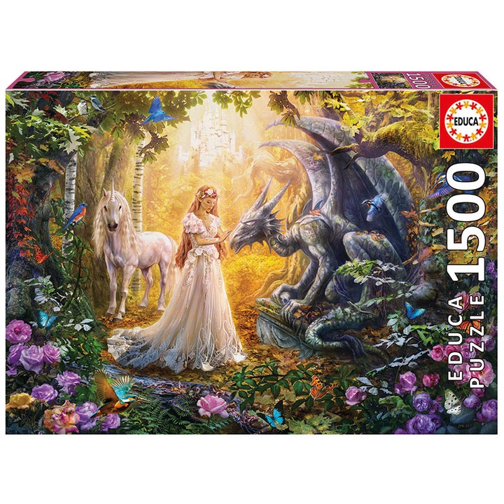 Puzzle Educa, Princess And Unicorn, 1500 piese