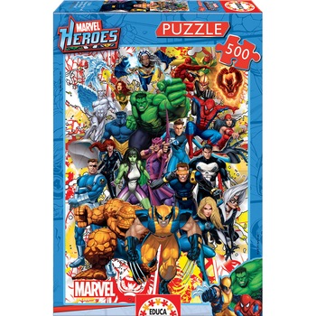 Puzzle Educa, Marvel Heroes, 500 piese Puzzle Educa, Marvel Heroes, 500 piese