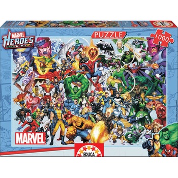 Puzzle Educa, Collage Of Marvel Heroes, 1000 piese Puzzle Educa, Collage Of Marvel Heroes, 1000 piese