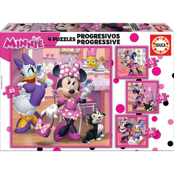 Puzzle Educa - Minnie happy helpers, 12/16/20/25 piese Puzzle Educa - Minnie happy helpers, 12/16/20/25 piese