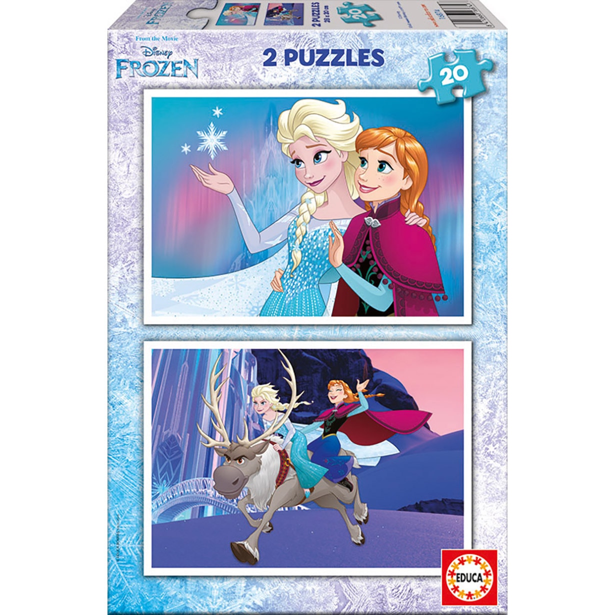 Puzzle Educa, Frozen, 2 in 1, 2x20 piese