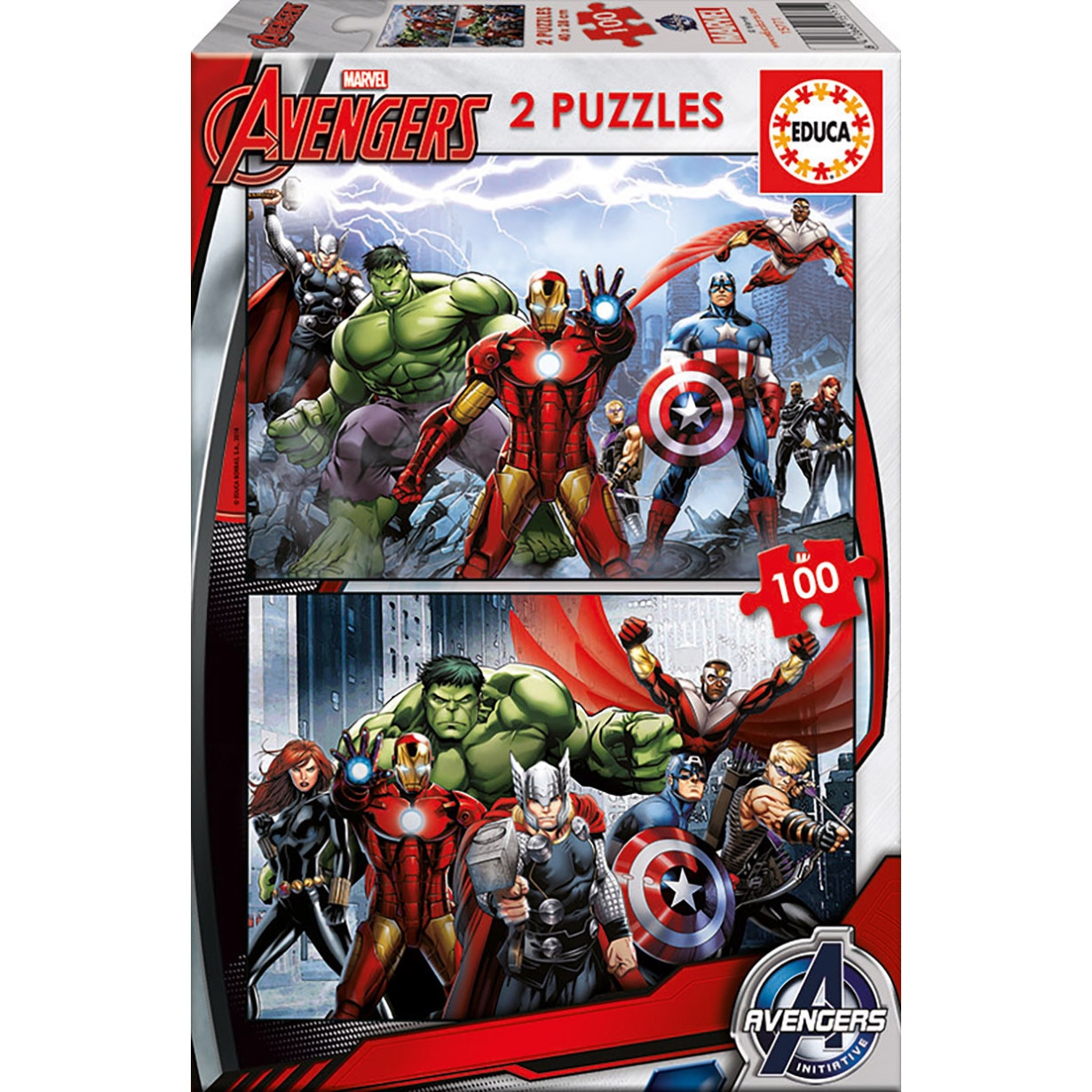 Puzzle Educa, Avengers, 2 in 1, 2x100 piese