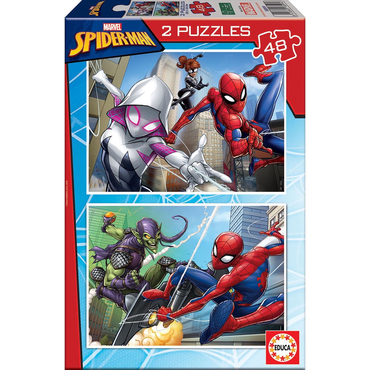 Puzzle Educa, Spider-Man, 2 in 1, 2x48 piese