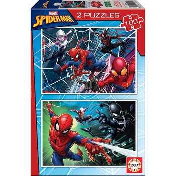 Puzzle Educa, Spider-Man, 2 in 1, 2x100 piese Puzzle Educa, Spider-Man, 2 in 1, 2x100 piese