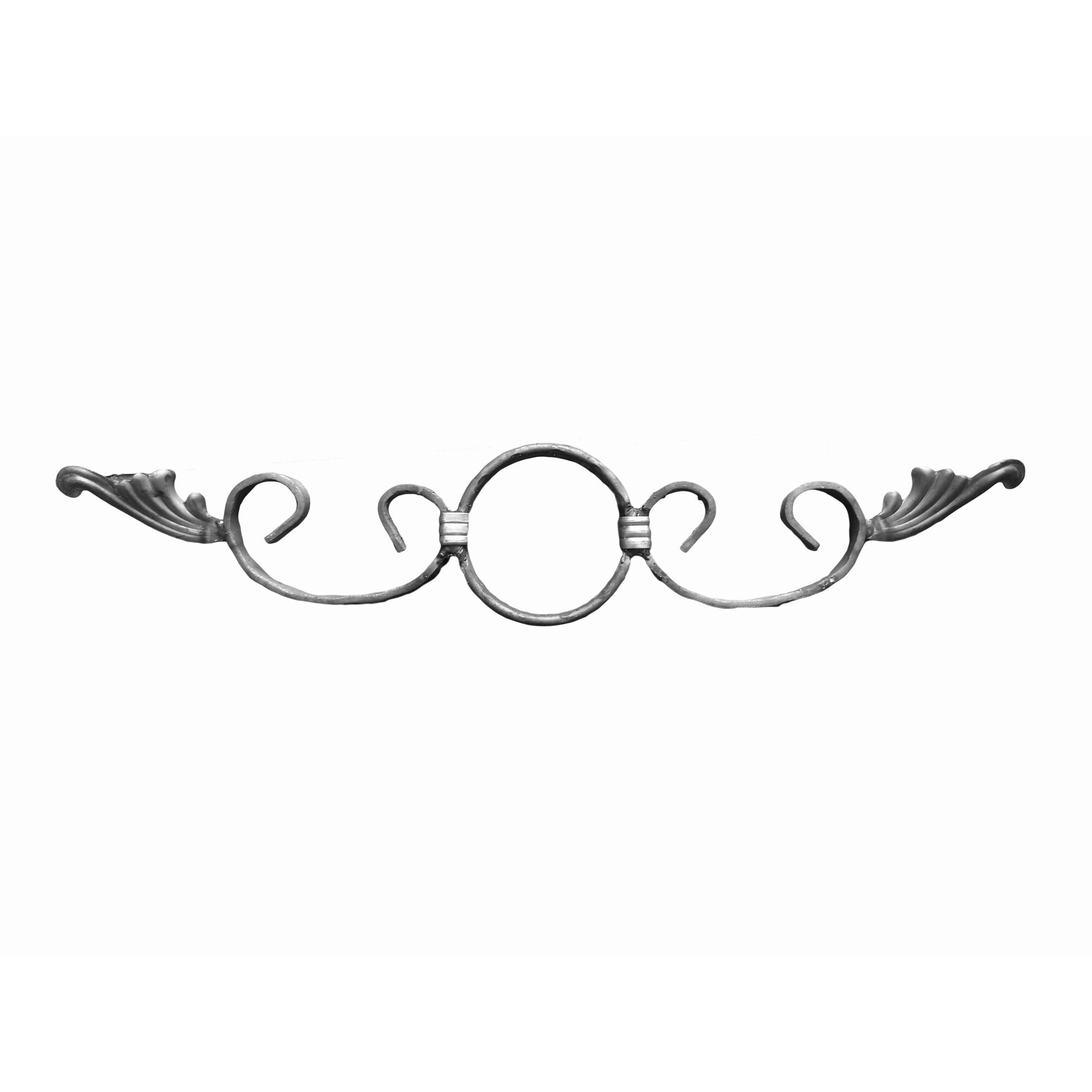 Ansamblu cerc cu C si frunze din fier forjat amprentat, COD 13010N, Ferrobrand