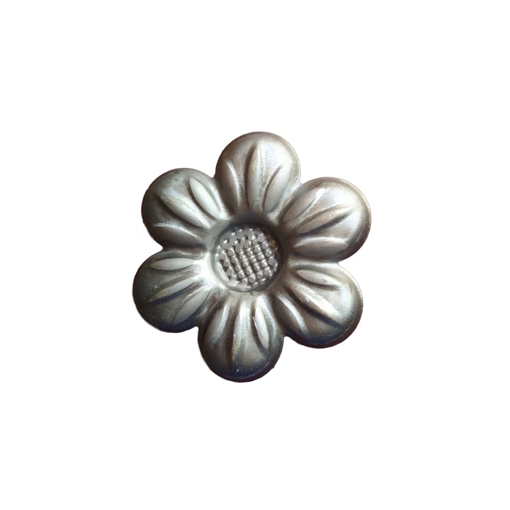 Floare din tabla ambutisata diametrul 60mm pentru confectii fier forjat, FERROBRAND