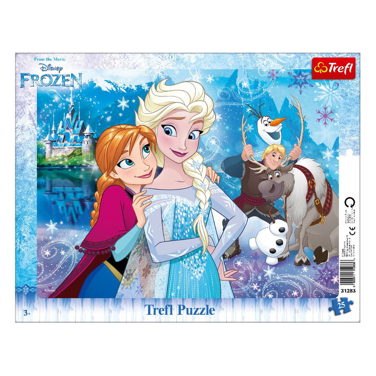 Puzzle pentru copii, multicolor, model frozen, 25 piese