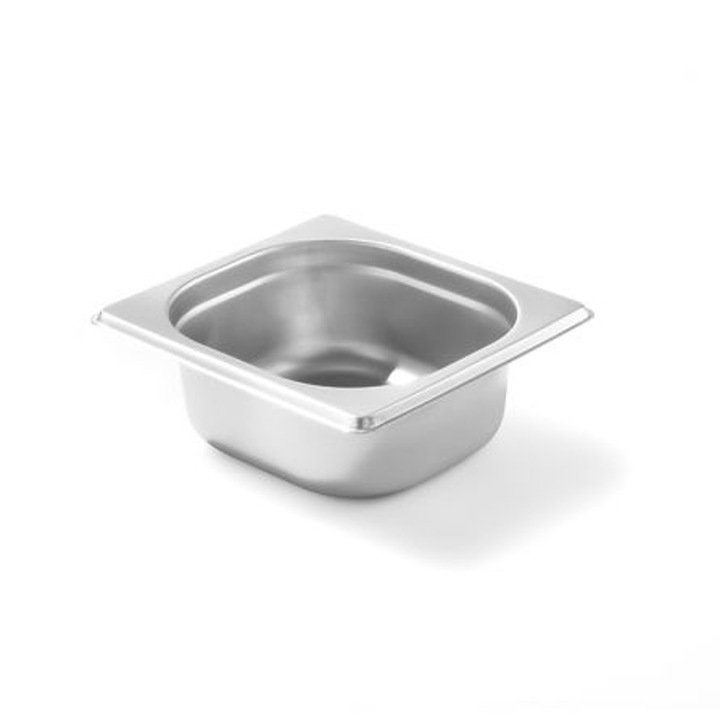 Тава гастронорм GN 1/6, Hendi, инокс, 3,4 л, 176x162x65мм