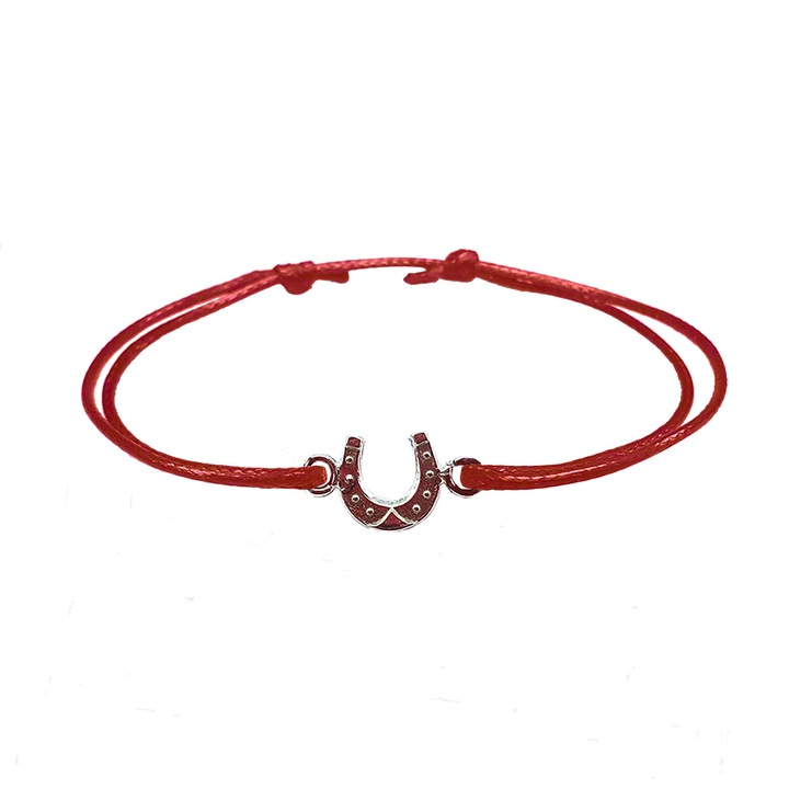 Zsinór karkötő állítható ezüst patkóval 4534100 Dras