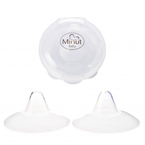 Protectii silicon Minut Baby pentru mamelon, 2 buc /cutie, marime universala