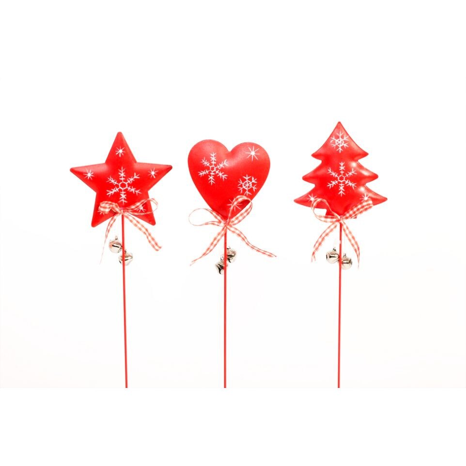 Decor de craciun, din metal, Brauns-Heitmann, culoare rosie, diferite modele, 26 cm