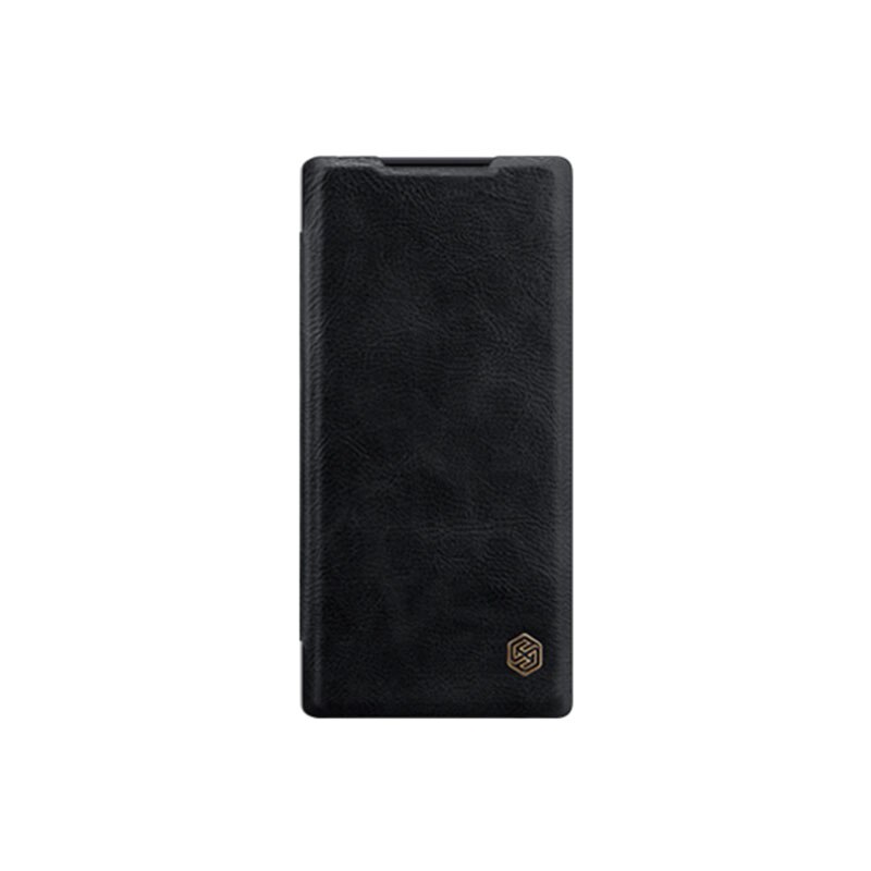 Husa Piele Samsung Note 10 Plus Flip Cover Nillkin Qin - Negru