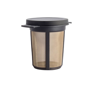 Filtru ceai permanent cu capac (negru) M Filtru ceai permanent cu capac (negru) M