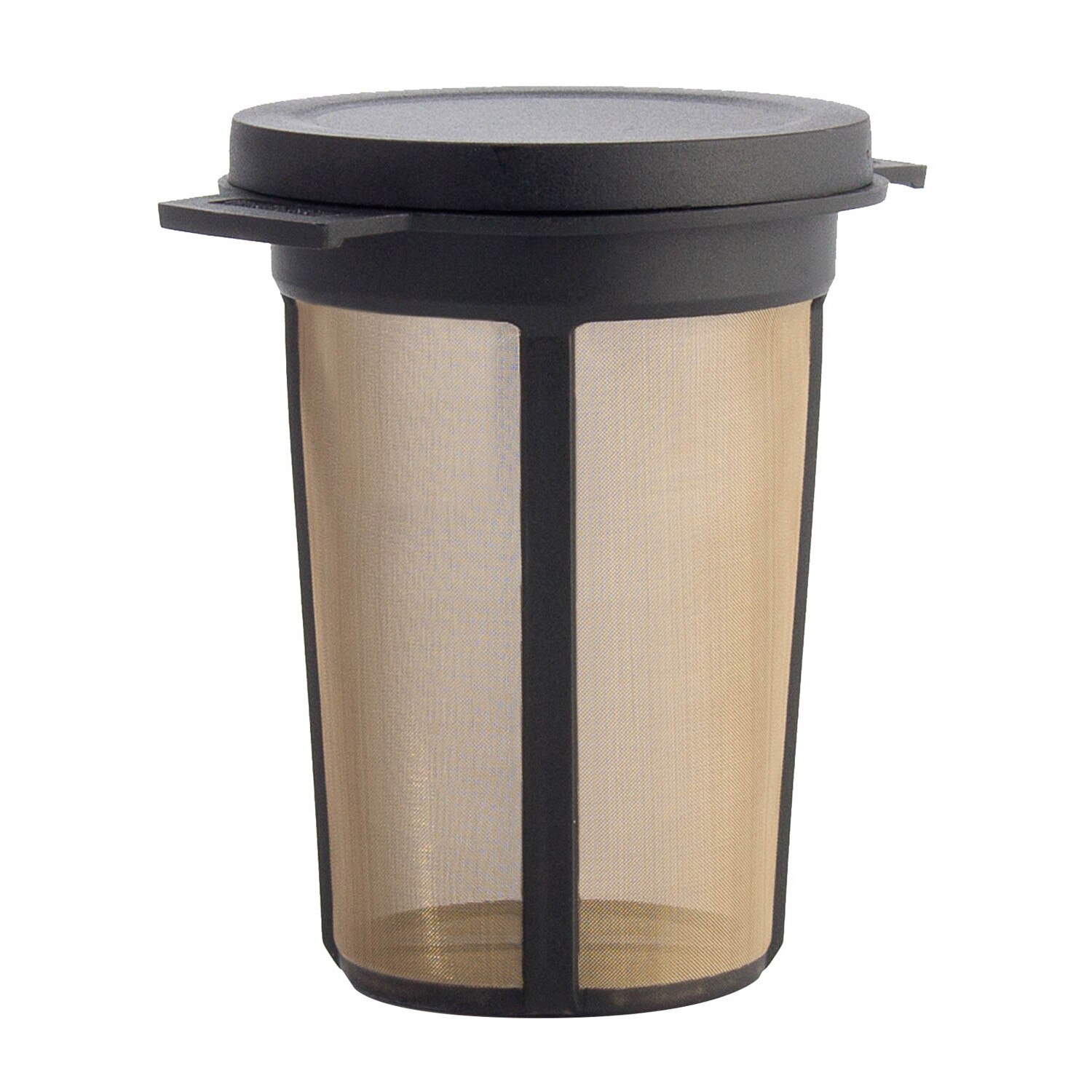 Filtru ceai permanent cu capac (negru) L