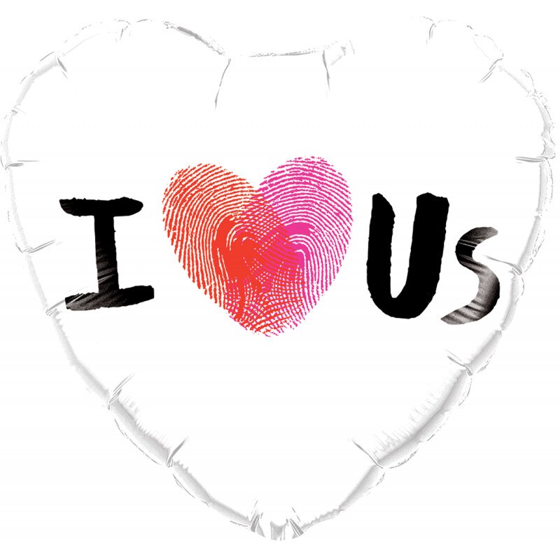 Balon Folie 45 cm I Love Us - Qualatex 78543