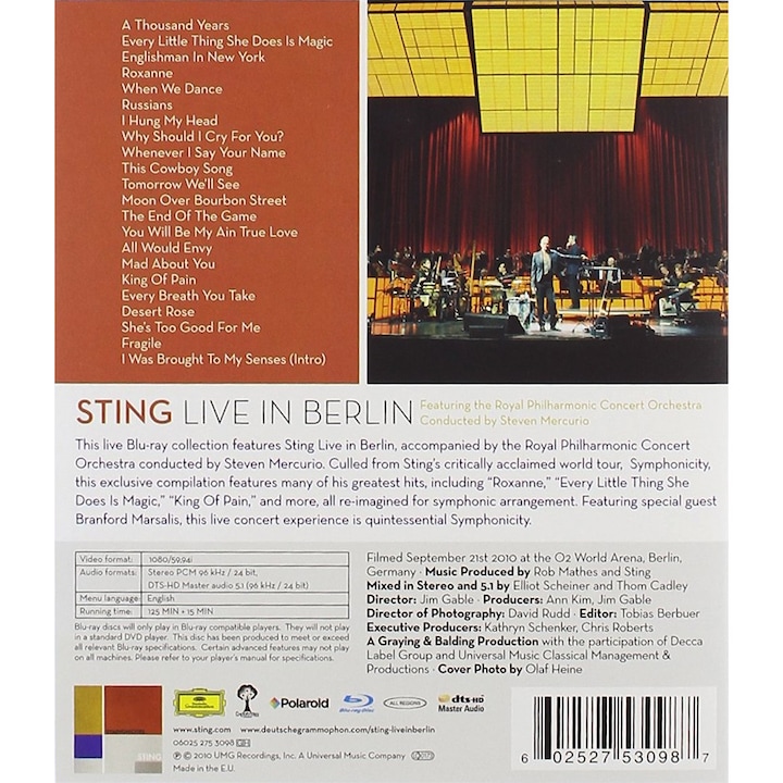 Sting - Live In Berlin - Blu-ray