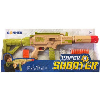 Mitraliera cu munitie din hartie Gonher, Paper Shooter Mitraliera cu munitie din hartie Gonher, Paper Shooter