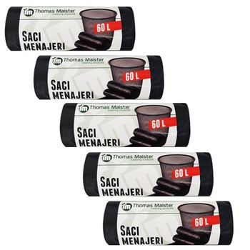 Saci menajeri Thomas Maister, negri, 60 l, 20 saci / rola Saci menajeri Thomas Maister, negri, 60 l, 20 saci / rola