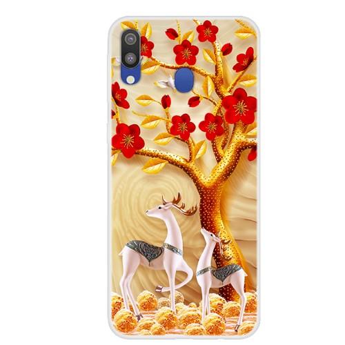 Carcasa Husa Samsung Galaxy M20 model Reindeers, Antisoc + Folie sticla securizata Samsung Galaxy M20 Tempered Glass Viceversa