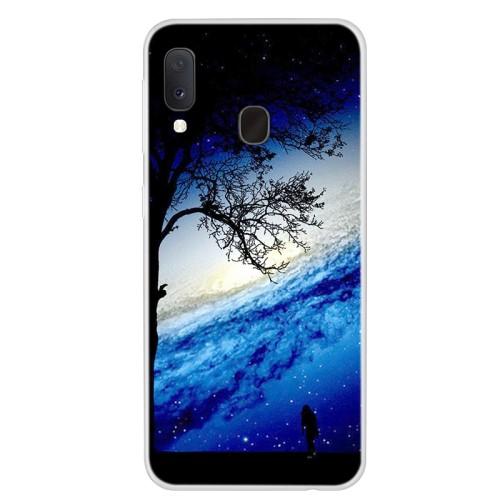 Carcasa Husa Samsung Galaxy A20e model Night Lights, Antisoc + Folie sticla securizata Samsung Galaxy A20e Full 3D Tempered Glass Viceversa