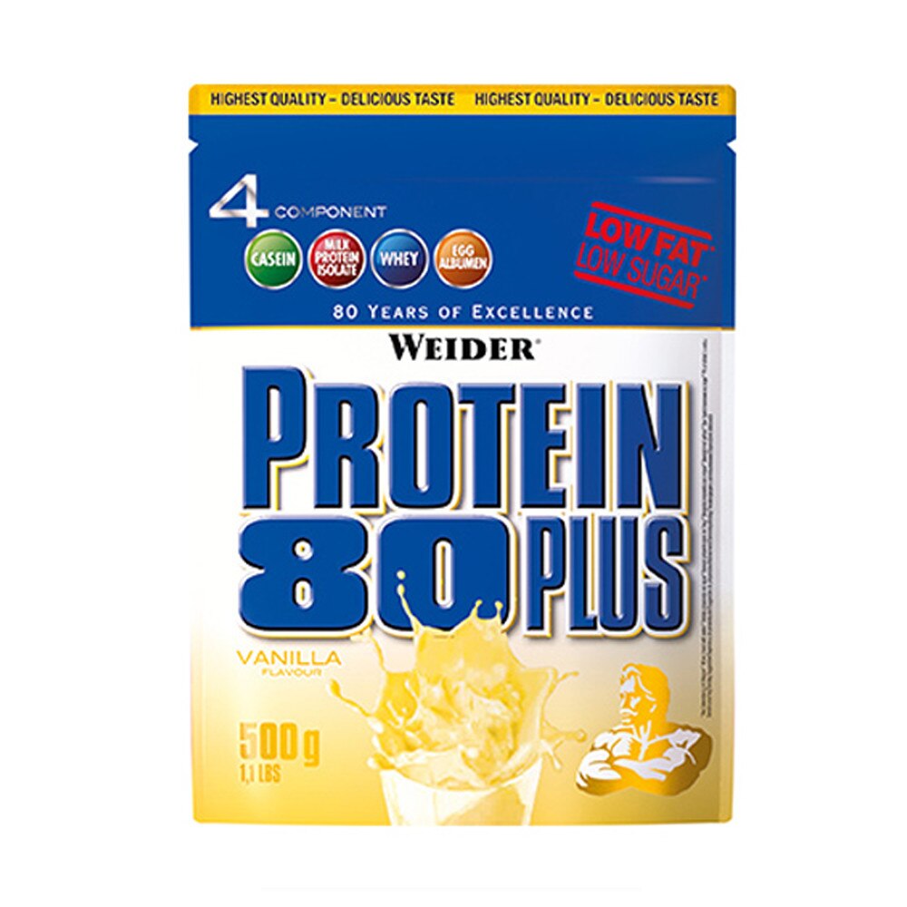Concentrat proteic din patru tipuri de proteina Protein 80 Plus, 500 g, Weider