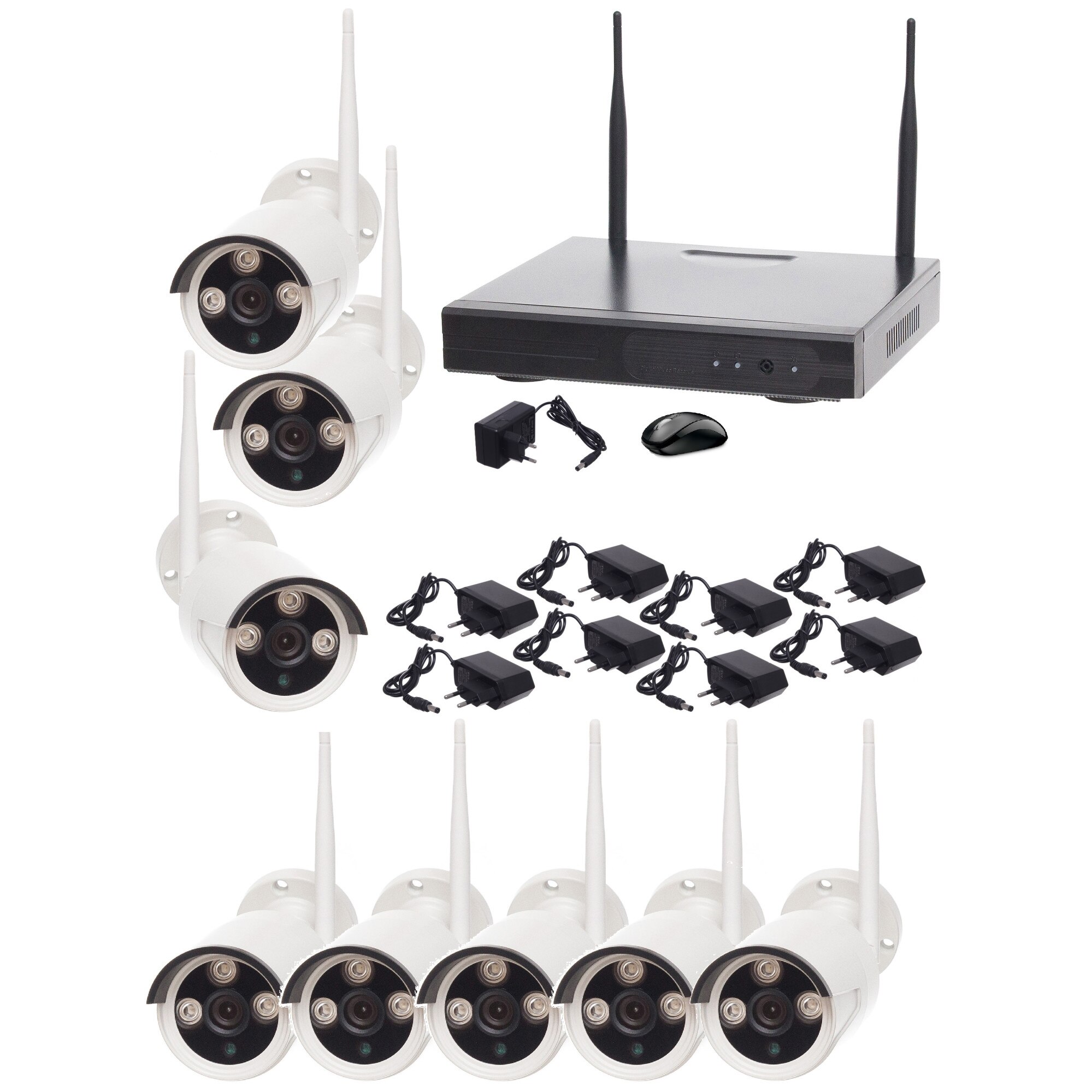 Sistem Supraveghere WIFI 8 Camere Exterior HD 720P Wireless