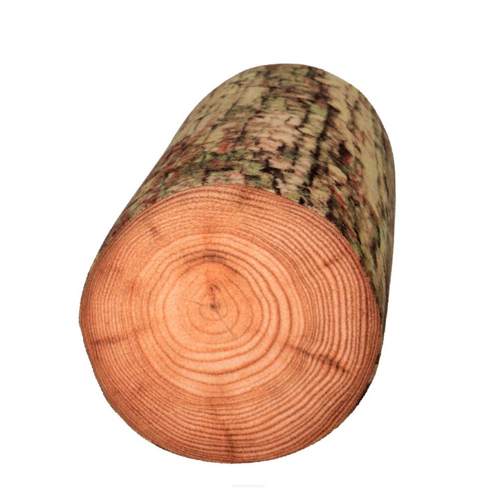 Perna anatomica, rola, Bertoni, Spuma cu memorie, Model un ciot cu muschi, 15x40 cm, Verde/Maro