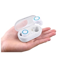 casti mini bluetooth wireless usoare fixe in urechi confortabile hi fi stereo sound tws - twins true wireless stereo bluetooth 50 compatibile android apple pc cutie incarcare hd call superior audio si bass albe imagen 52_0_
0
