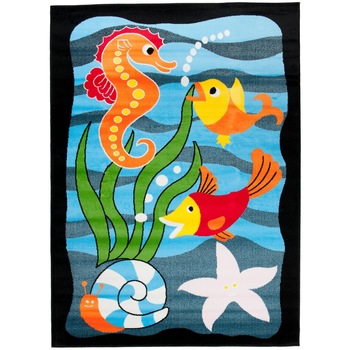 Covor Kinder New For Kids Chemex B499A CFV albastru 140x190 Covor Kinder New For Kids Chemex B499A CFV albastru 140x190