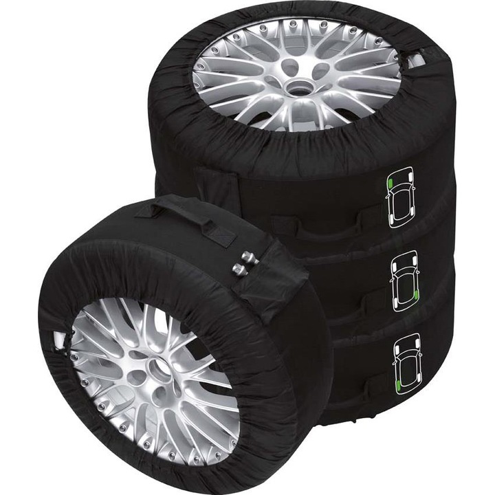 Комплект 4 калъфа за съхранение на автомобилни гуми Petex, За размери на гумите между 14-18''
