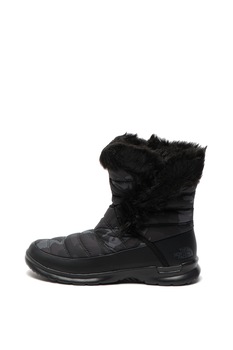 The North Face, Ghete fara inchidere, cu garnitura de blana sintetica Nuptse The North Face, Ghete fara inchidere, cu garnitura de blana sintetica Nuptse