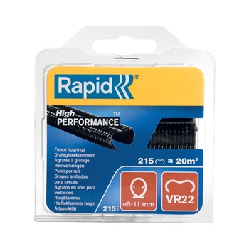 Capse gard Rapid HOG VR22/5-11mm, plastifiate negre, 215 buc/blister Capse gard Rapid HOG VR22/5-11mm, plastifiate negre, 215 buc/blister