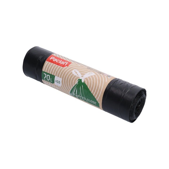 Paclan Ecoline vastag zárószalagos szemeteszsák 70l 15db/tekercs