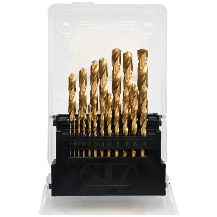 Yato YT-44675 Titán Fúrószár készlet, 19 darab, 1-10 mm