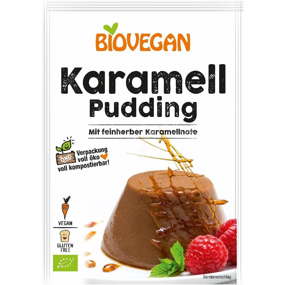 Budinca Bio de caramel, 43 g Biovegan