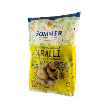 Taralli Bio Fara Gluten Cu Fenicul Si Susan Sommer 100 g Taralli Bio Fara Gluten Cu Fenicul Si Susan Sommer 100 g