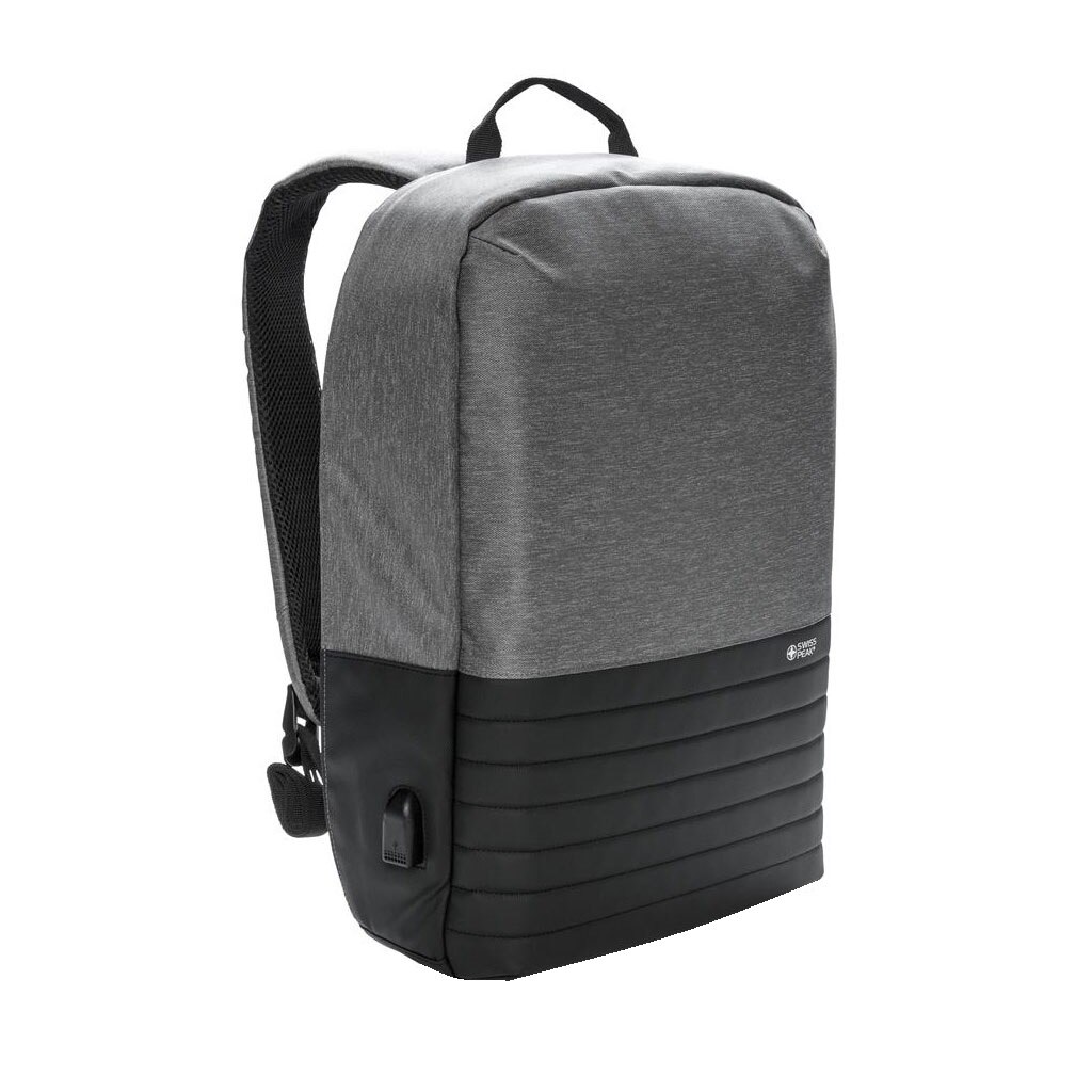 Rucsac Laptop Antifurt Swiss Peak, Anti RFID, 15.6 inch, Gri