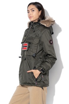 geographical norway jacheta parka cu vatelina si garnitura de blana sintetica detasabila bantouna verde militar imagen 6_0_
0