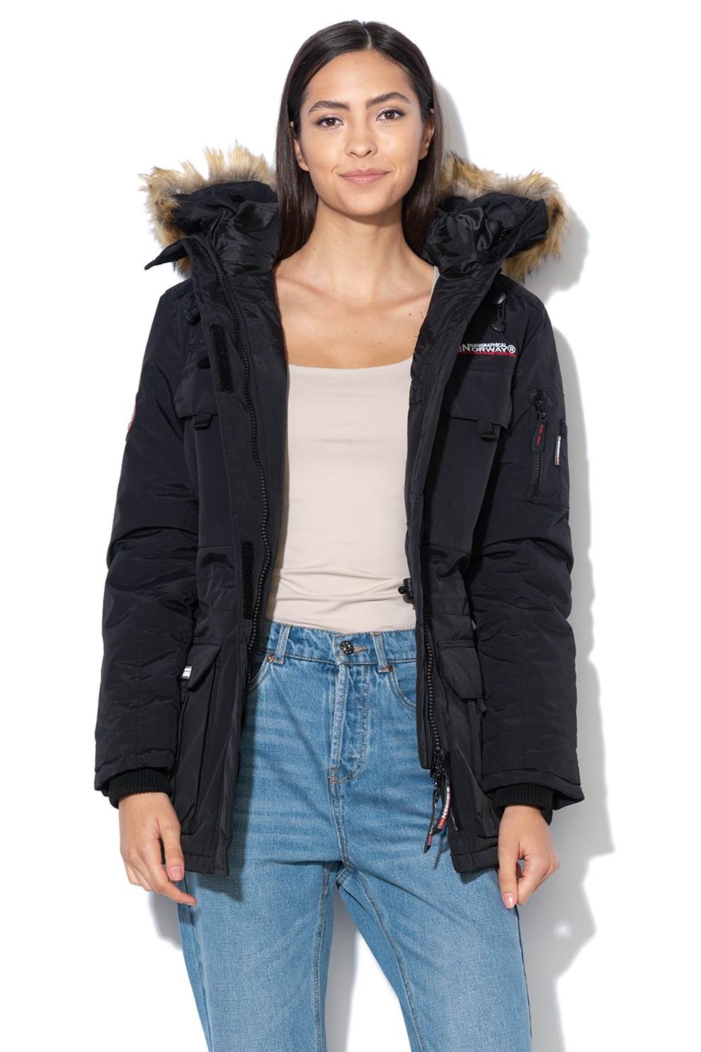 Geographical Norway, Geaca cu gluga si vatelina Benevolat, Negru