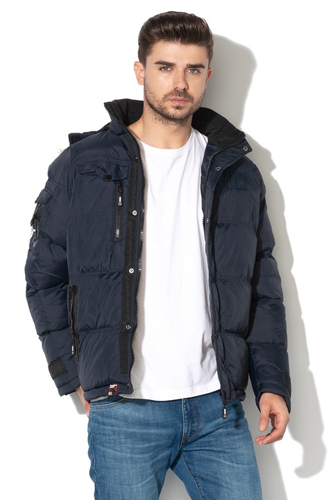 Geographical Norway, Geaca cu vatelina si gluga detasabila Bonap, Bleumarin