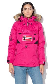 Geographical Norway, Geaca fara inchidere cu logo Bulle, Fucsia Geographical Norway, Geaca fara inchidere cu logo Bulle, Fucsia