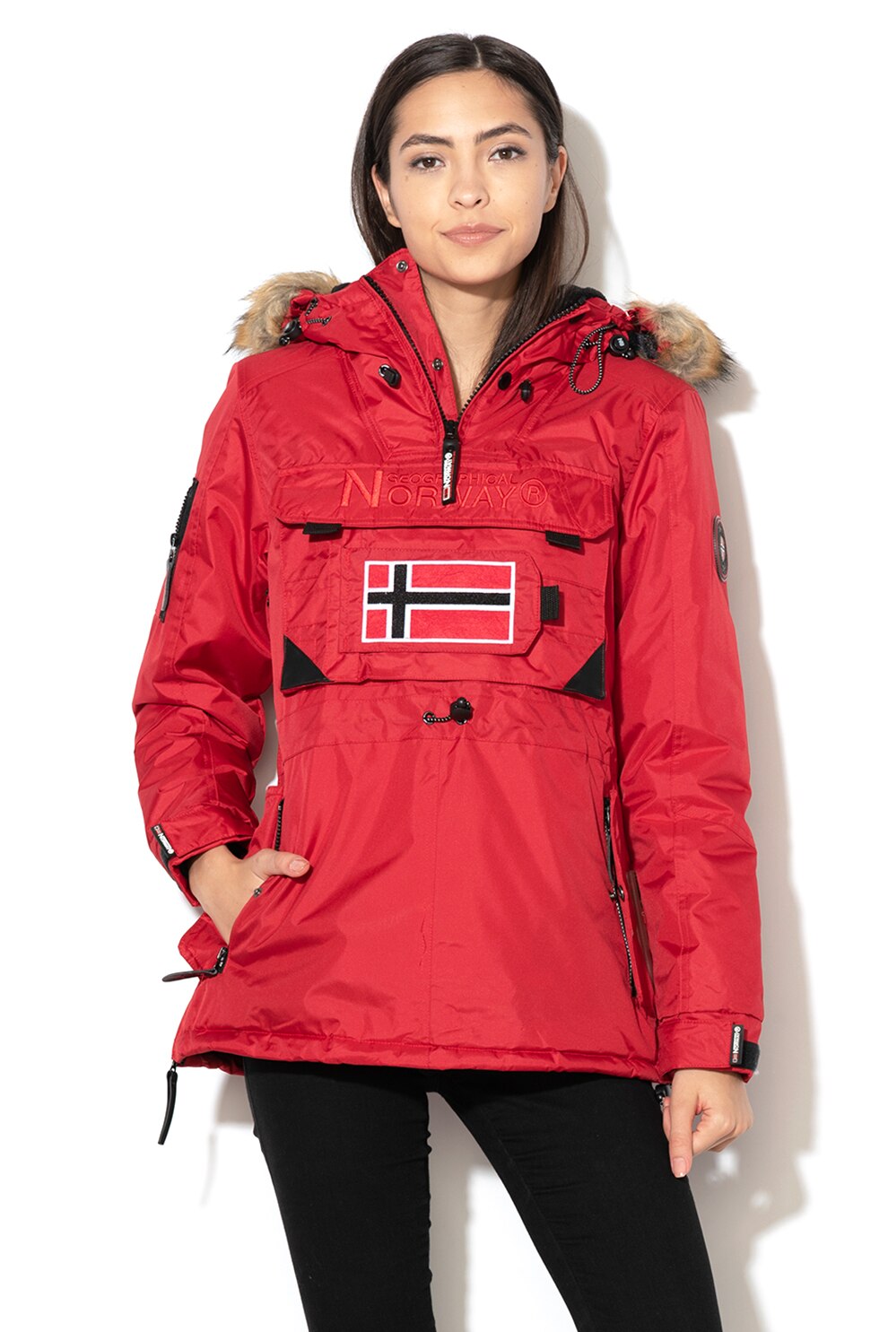 Geographical Norway, Geaca fara inchidere cu logo Bulle, Rosu