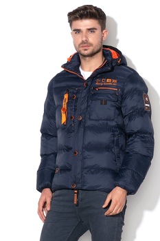 Geographical Norway, Geaca cu vatelina si gluga Citernier, Albastru marin Geographical Norway, Geaca cu vatelina si gluga Citernier, Albastru marin