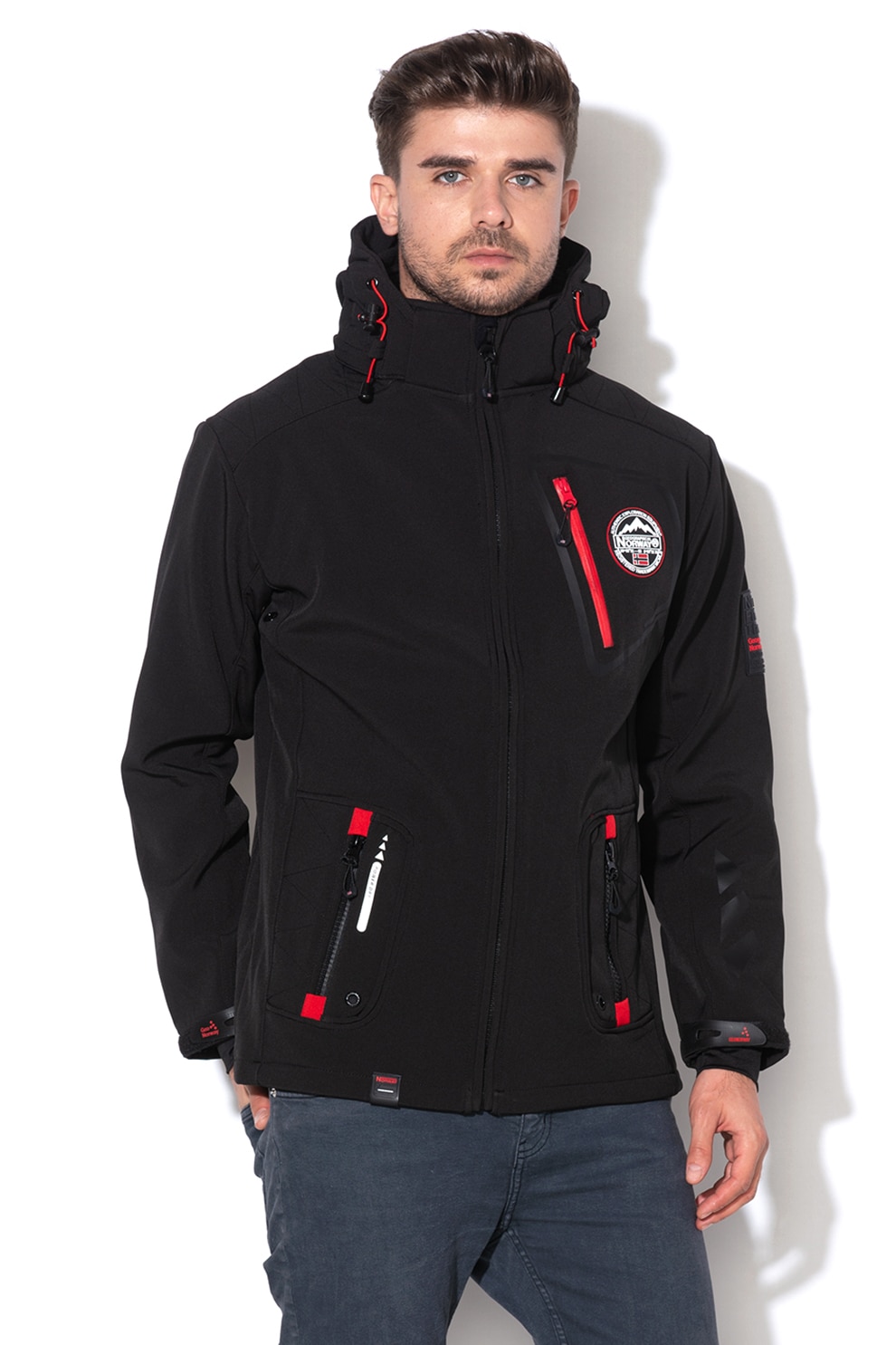 Geographical Norway, Jacheta cu gluga detasabila Tacebook, Negru