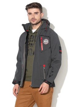 Geographical Norway, Jacheta cu gluga detasabila Tacebook, Gri carbune Geographical Norway, Jacheta cu gluga detasabila Tacebook, Gri carbune