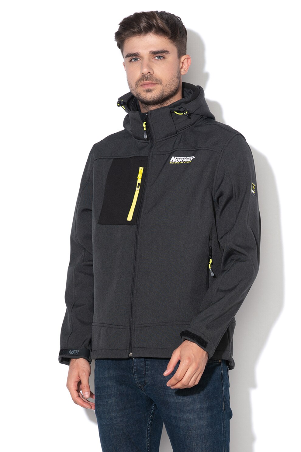 Geographical Norway, Jacheta cu captuseala din fleece Torefact, Negru stins