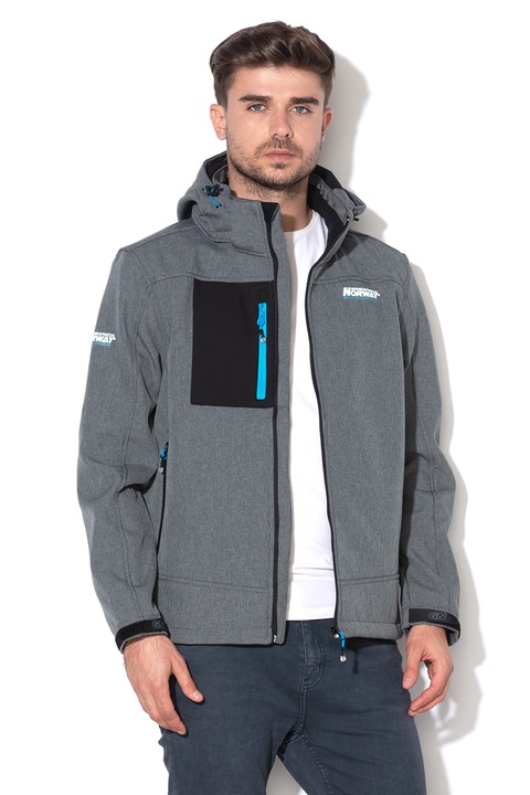 Geographical Norway, Jacheta cu captuseala din fleece Torefact, Gri inchis melange