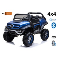 masinuta electrica pentru copii mercedes unimog vopsita albastru tractiune 4x4 baterie 12v 14ah roti eva doua locuri telecomanda 24 ghz 4 x motoare usb card sd radio imagen 26_0_
0