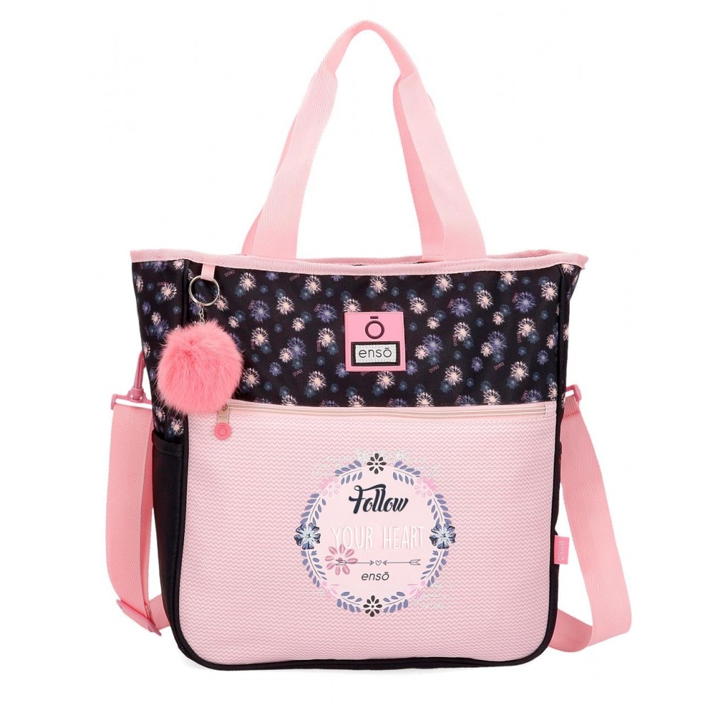 Geanta shopping cu compartiment laptop 36 cm Enso Daisy